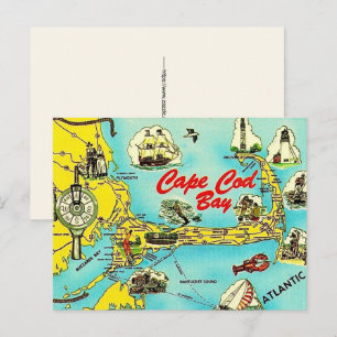 Cartão postal da Baía de Cape Cod