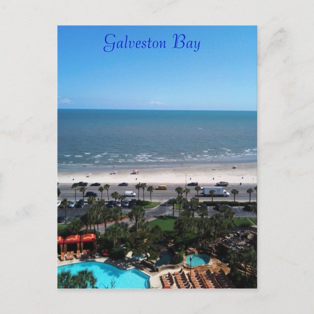 Cartão postal da Baía de Galveston (Frente)