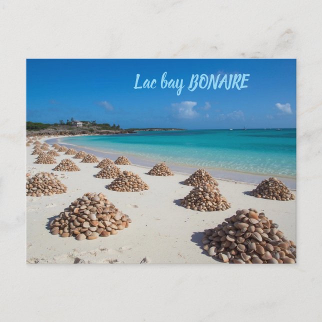 Cartão postal da baía de Lac Bonaire (Frente)