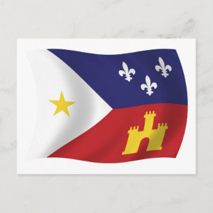 Cartão Postal da Bandeira da Acadiana