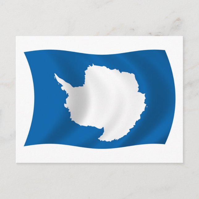 Cartão Postal da Bandeira da Antártida (Frente)