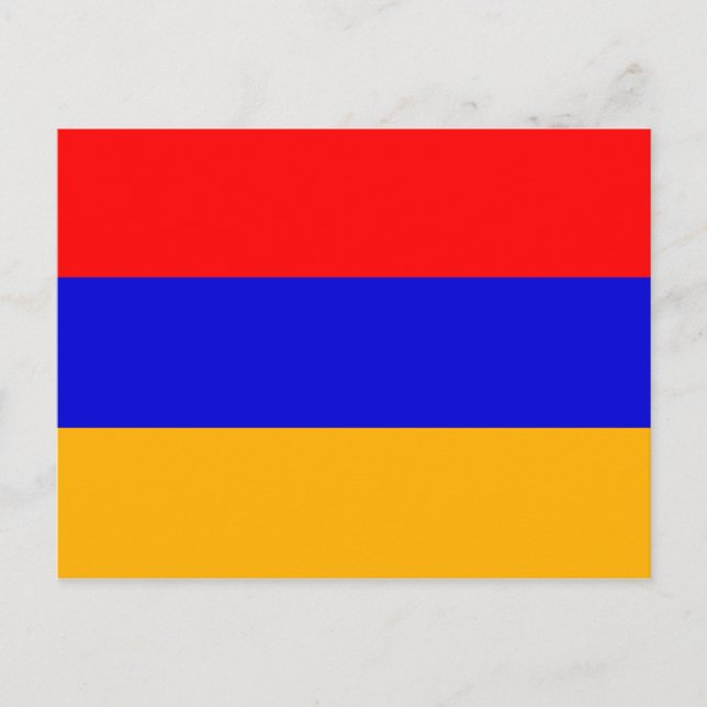 Cartão postal da bandeira da Armênia (Frente)