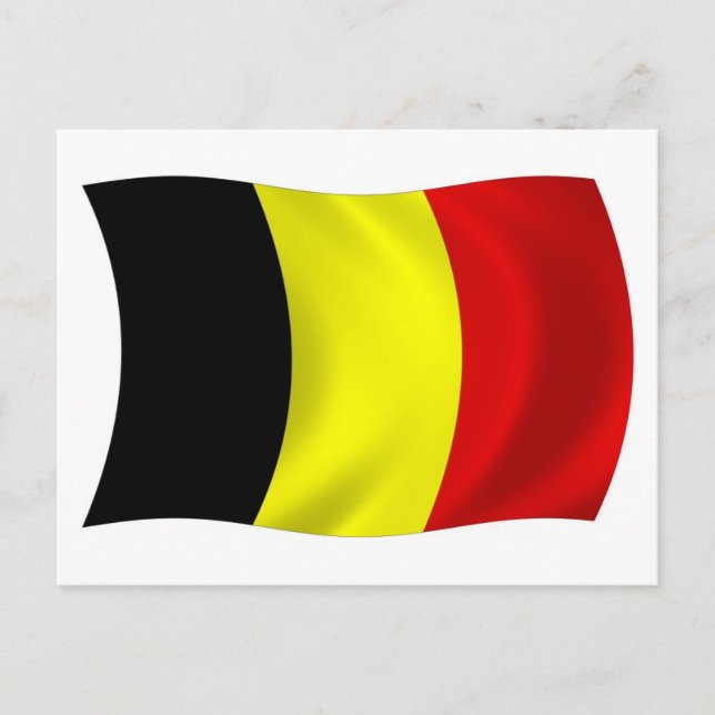 Cartão Postal da Bandeira da Bélgica (Frente)