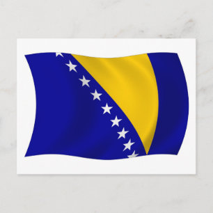 Cartão Postal da Bandeira da Bósnia e Herzegovina