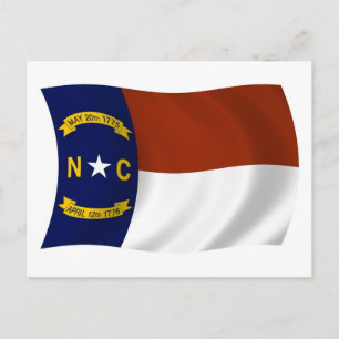 Cartão Postal da Bandeira da Carolina do Norte