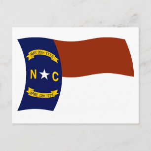 Cartão Postal da Bandeira da Carolina do Norte