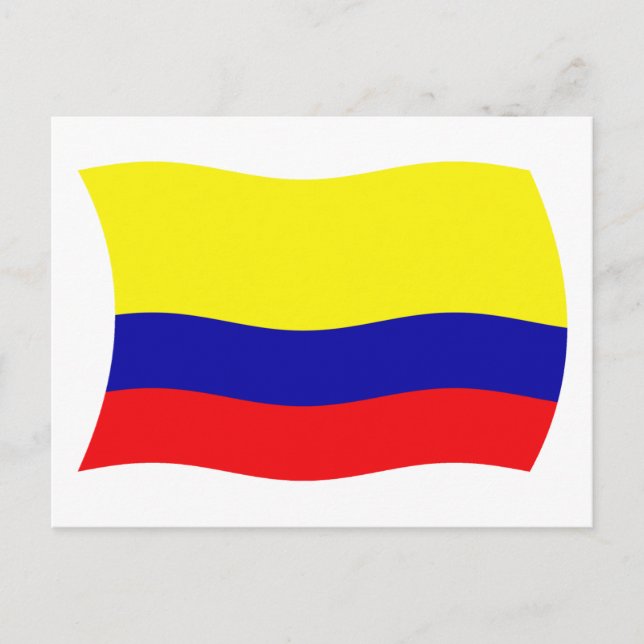 Cartão Postal da Bandeira da Colômbia (Frente)