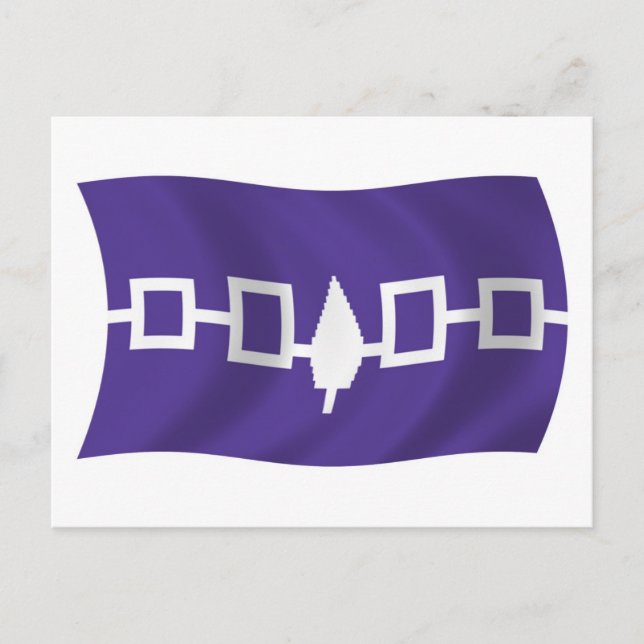 Cartão Postal da Bandeira da Confederação Iroquesa (Frente)