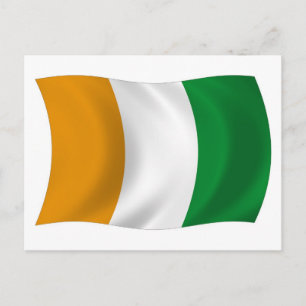 Cartão Postal da Bandeira da Costa do Marfim