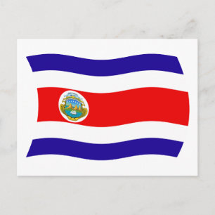 Cartão Postal da Bandeira da Costa Rica