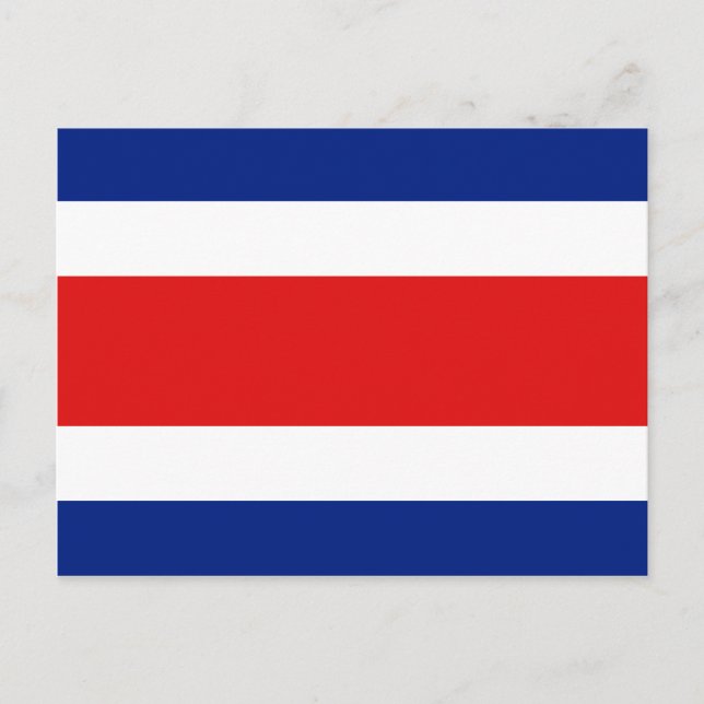 Cartão Postal da Bandeira da Costa Rica (Frente)