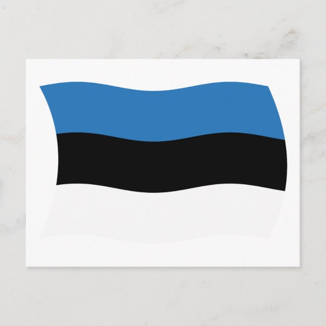 Cartão Postal da Bandeira da Estônia (Frente)