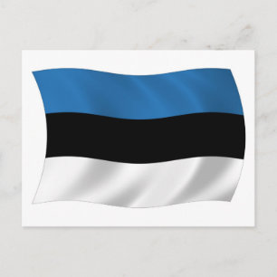 Cartão Postal da Bandeira da Estônia