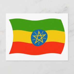 Cartão Postal da Bandeira da Etiópia