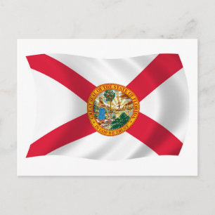 Cartão Postal da Bandeira da Flórida