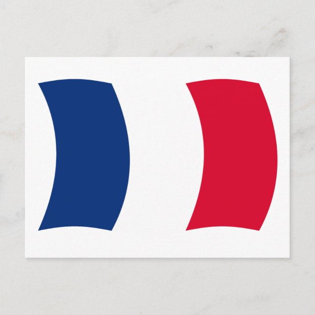 Cartão Postal da Bandeira da França (Frente)