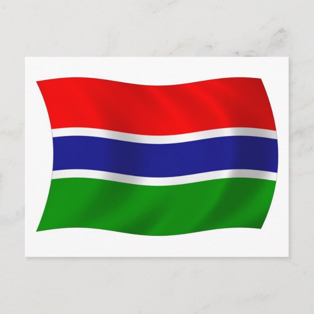 Cartão Postal da Bandeira da Gâmbia (Frente)