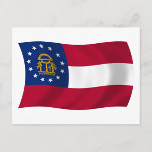 Cartão Postal da Bandeira da Geórgia