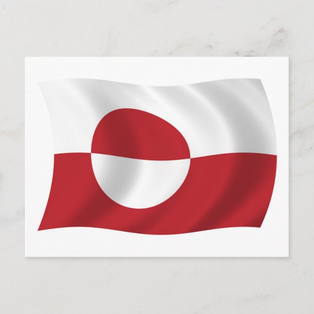Cartão Postal da Bandeira da Gronelândia (Frente)