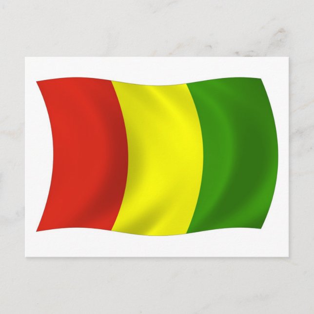 Cartão Postal da Bandeira da Guiné (Frente)