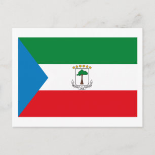 Cartão postal da bandeira da Guiné Equatorial