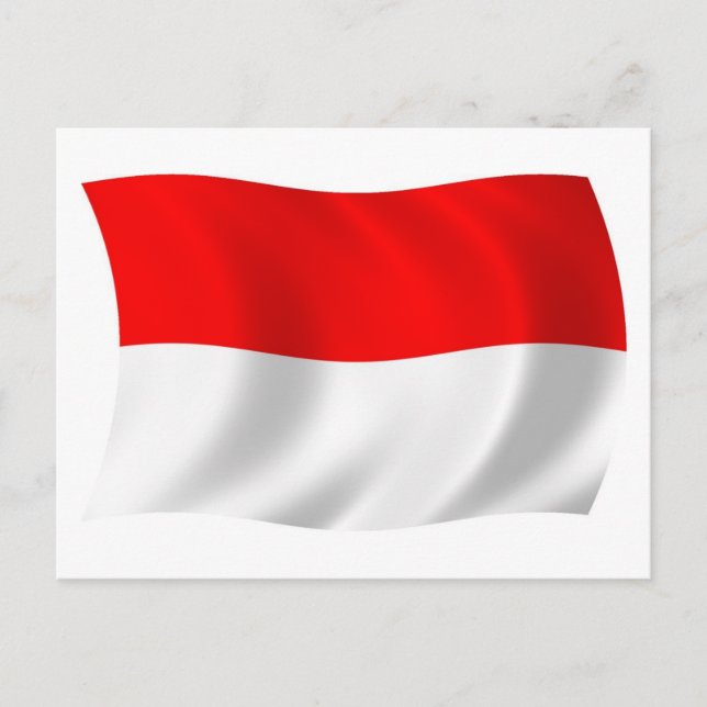 Cartão Postal da Bandeira da Indonésia (Frente)