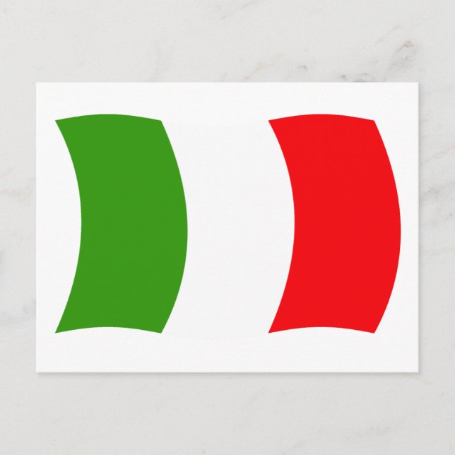 Cartão Postal da Bandeira da Itália (Frente)