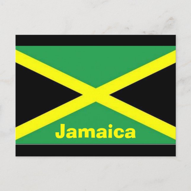 Cartão Postal da Bandeira da Jamaica (Frente)