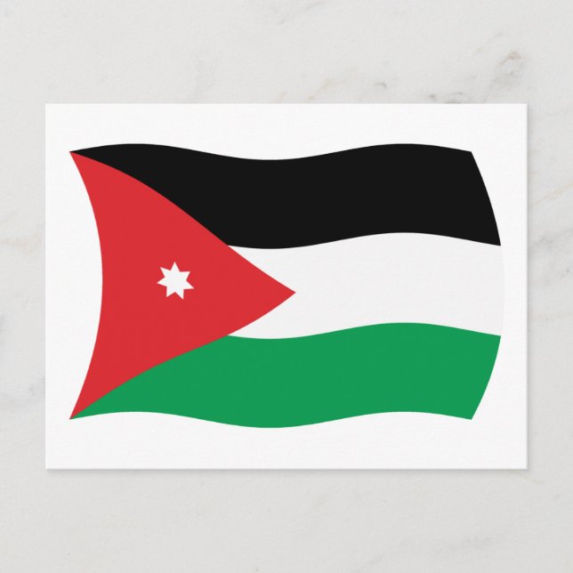 Cartão Postal da Bandeira da Jordânia (Frente)