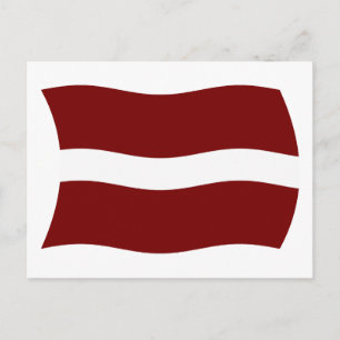 Cartão Postal da Bandeira da Letônia