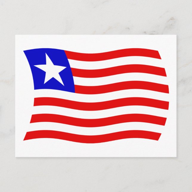 Cartão Postal da Bandeira da Libéria (Frente)