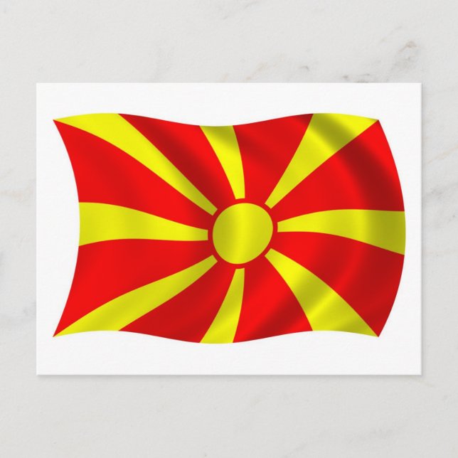 Cartão Postal da Bandeira da Macedônia (Frente)