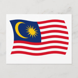Cartão Postal da Bandeira da Malásia