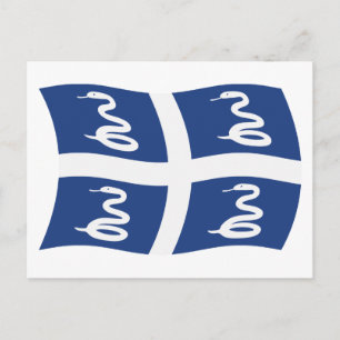 Cartão Postal da Bandeira da Martinica