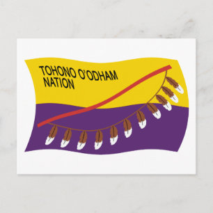 Cartão Postal da Bandeira da Nação Tohono O'odham