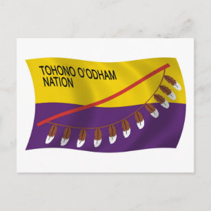 Cartão Postal da Bandeira da Nação Tohono O'odham