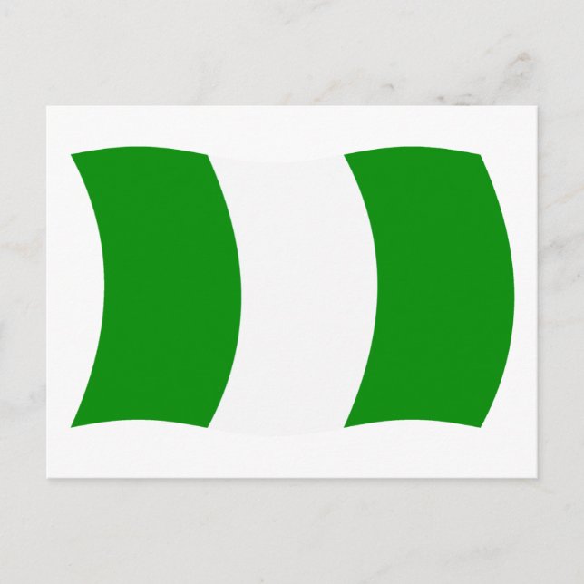 Cartão Postal da Bandeira da Nigéria (Frente)