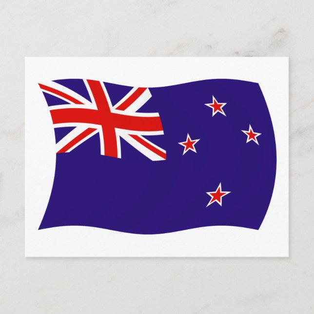 Cartão Postal da Bandeira da Nova Zelândia (Frente)