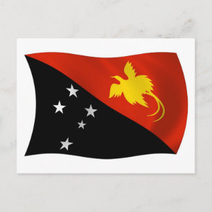 Cartão Postal da Bandeira da Papua-Nova Guiné