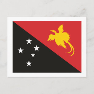 Cartão Postal da Bandeira da Papua-Nova Guiné