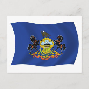 Cartão Postal da Bandeira da Pensilvânia