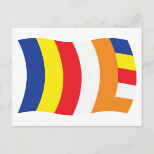 Cartão Postal da Bandeira da Religião Budista