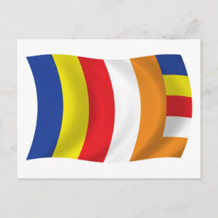 Cartão Postal da Bandeira da Religião Budista