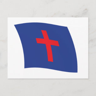 Cartão Postal da Bandeira da Religião Cristã