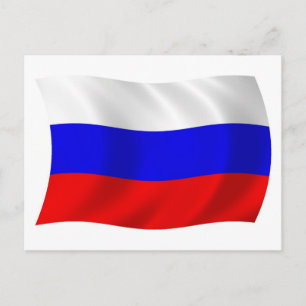 Cartão Postal da Bandeira da Rússia