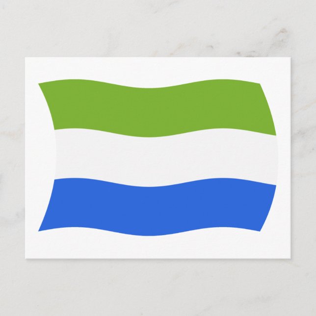 Cartão Postal da Bandeira da Serra Leoa (Frente)