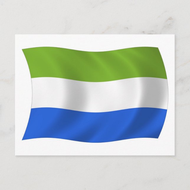 Cartão Postal da Bandeira da Serra Leoa (Frente)