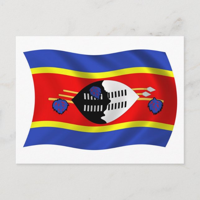 Cartão Postal da Bandeira da Suazilândia (Frente)