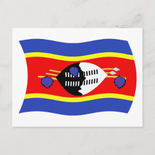 Cartão Postal da Bandeira da Suazilândia