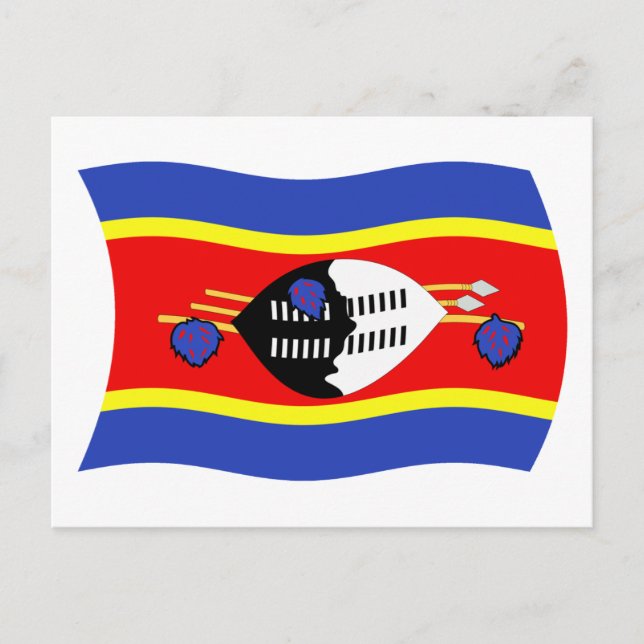 Cartão Postal da Bandeira da Suazilândia (Frente)